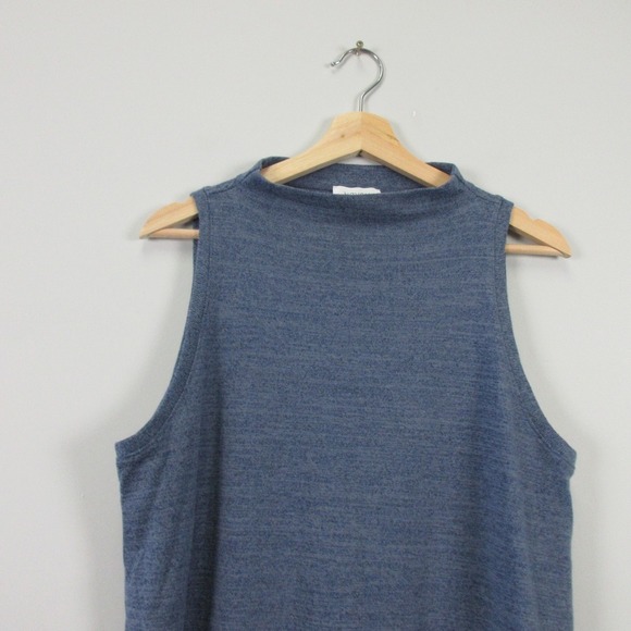 Haven Well Within Knit Tank Midi Dress M Blue Mock Neck Loungewear Casual 376 - Picture 7 of 10